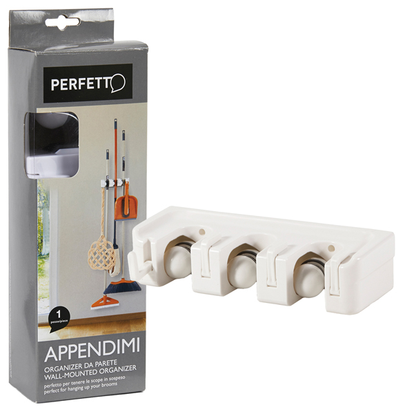  Appendi scope/attrezzi - 9,2x2,7x6,6 cm - 3 posti - Perfetto 