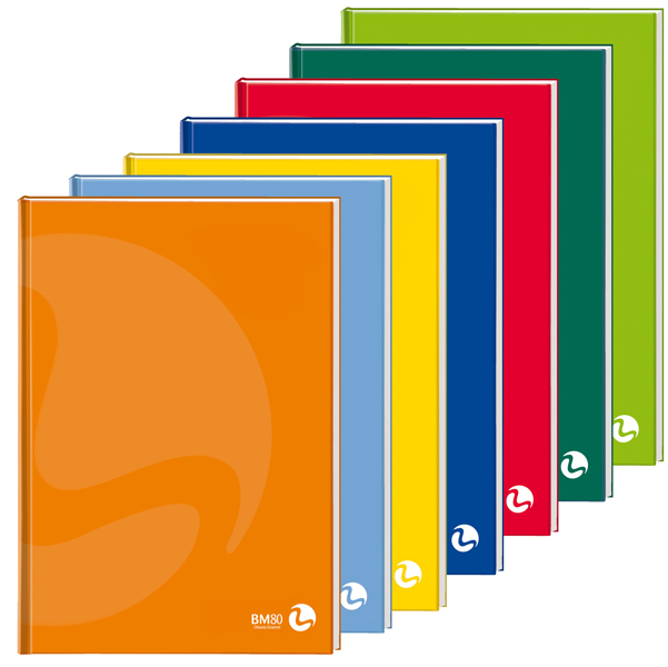  Quaderno Color 80 - A5 - 1 rigo - 96 fogli - 80gr - cartonato - BM 