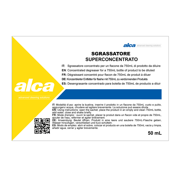  Sgrassatore Superconcentrato Linea Monodose - superprofumato - Alca - bustina da 50 ml 