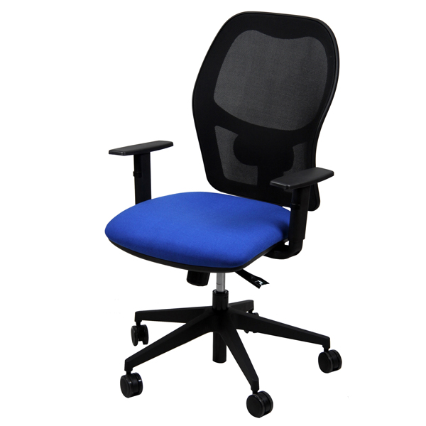  Seduta operativa Hubble HUHU - tessuto Eco - braccioli regolabili - blu - Unisit 