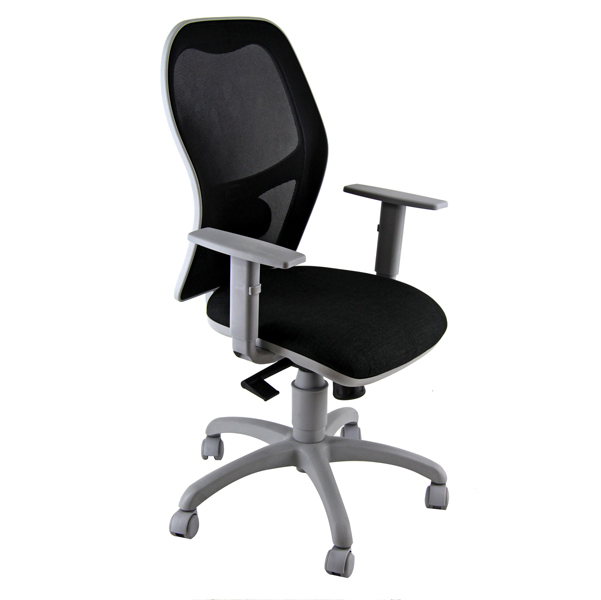  Seduta operativa Hubble Grafix - con braccioli regolabili - nero/grigio - Unisit 