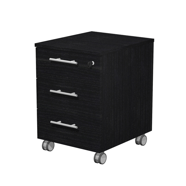  Cassettiera Prestige - 3 cassetti - con ruote - 41,8 x 52 x 61,5 cm - nero venato 