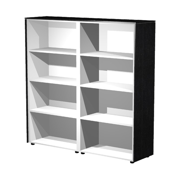  Coppia Prestige - mobili medio alti a giorno - 162,8 x 43 x 158,2 cm - nero venato 