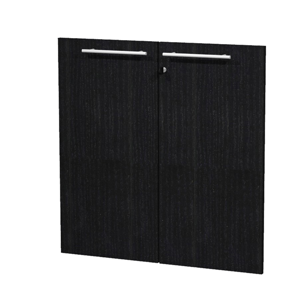  Coppia ante Prestige - per mobile basso - 80 x 77 cm - spessore 18 mm - melaminico - nero venato 
