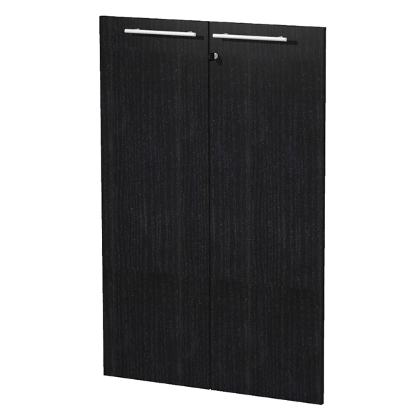  Coppia ante Prestige - per mobile medio - 80 x 115,4 cm - spessore 18 mm - melaminico - nero venato 