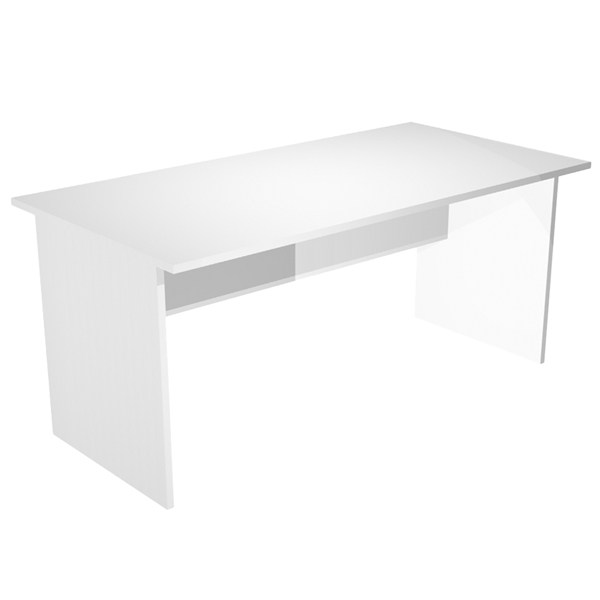  Scrivania Easy - lineare - 160 x 80 x 72 cm - bianco 