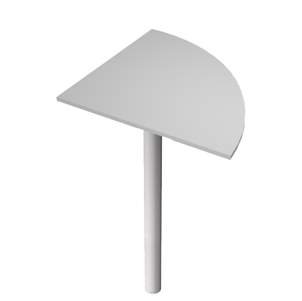  Raccordo angolare 90° per scrivanie Easy - 80 x 80 cm - grigio/grigio cromato 