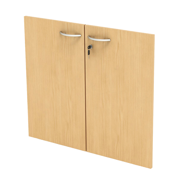  Coppia ante Easy - per mobile basso - 80 x 67 cm - spessore 18 mm - melaminico - faggio 