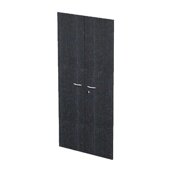  Coppia ante Easy - per mobile alto - 80 x 175 cm - spessore 18 mm - melaminico - nero venato 