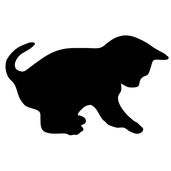  Lavagna da parete Silhouette - 45,5 x 29 cm - forma gatto - nero - Securit 