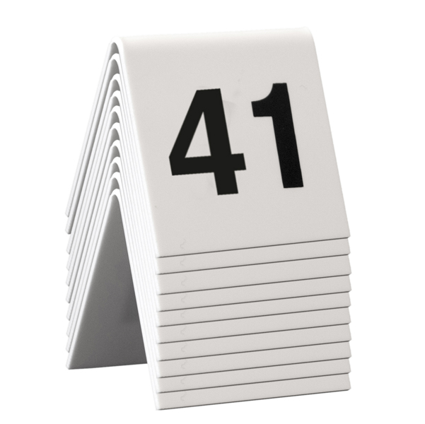  Numeri per tavoli - set da 41 a 50 - Securit 