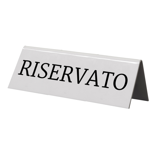  Targhetta RISERVATO per tavoli - Securit - set 5 pezzi 