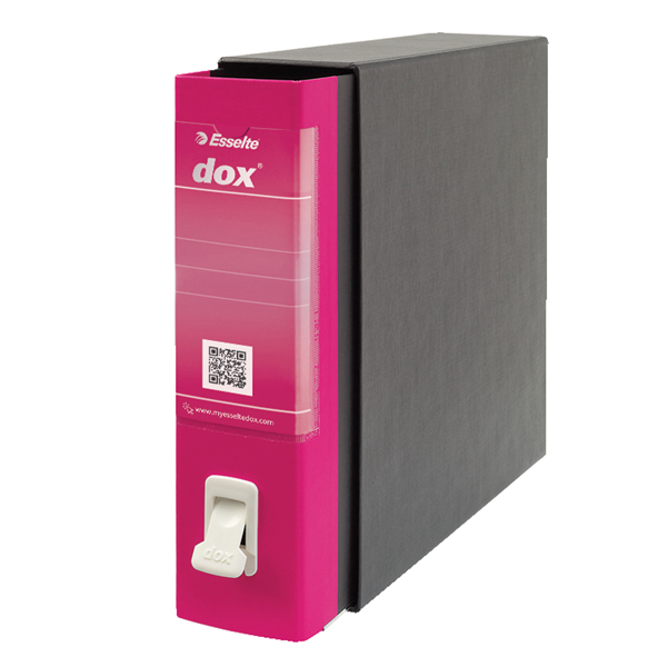  Registratore Dox 2 - dorso 8 cm - protocollo 23 x 34 cm - fucsia - Esselte Dox 