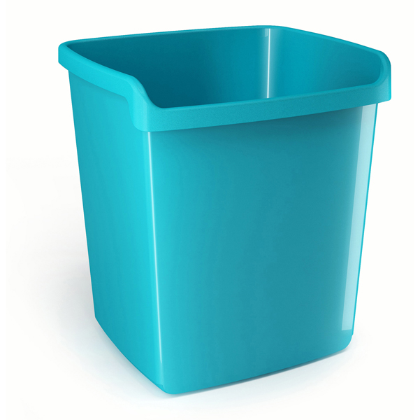  Cestino gettacarte Mydesk - altezza 32,3 cm - 15 L - turchese - Arda 