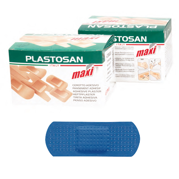  Cerotti Blu Detectable - 2x7 cm - blu - PVS - conf. 100 pezzi 