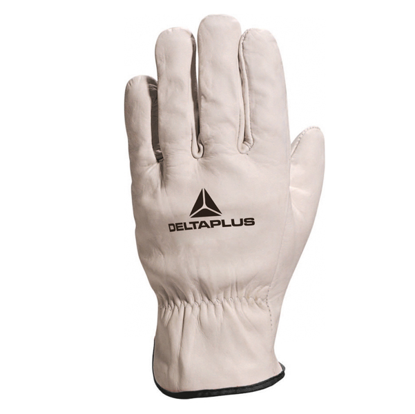  Guanti da lavoro FBN49 - pelle pieno fiore di bovino - taglia 09 - bianco - Deltaplus 