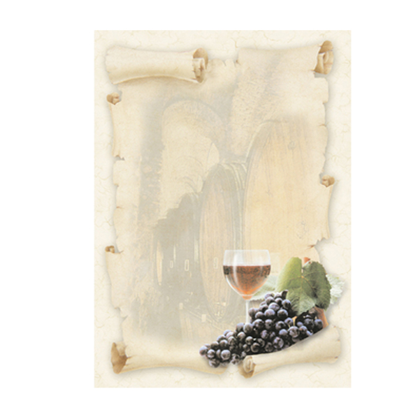  Carta con stampa "cantina" A4 - 90 gr - Decadry - conf. 20 fogli 
