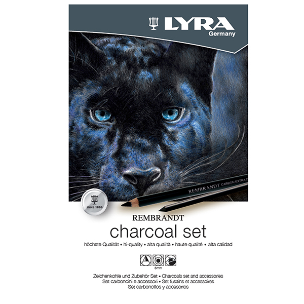  Carboncini in matita e stick di qualità Rembrandt Charcoal Set - Lyra - astuccio metallo 