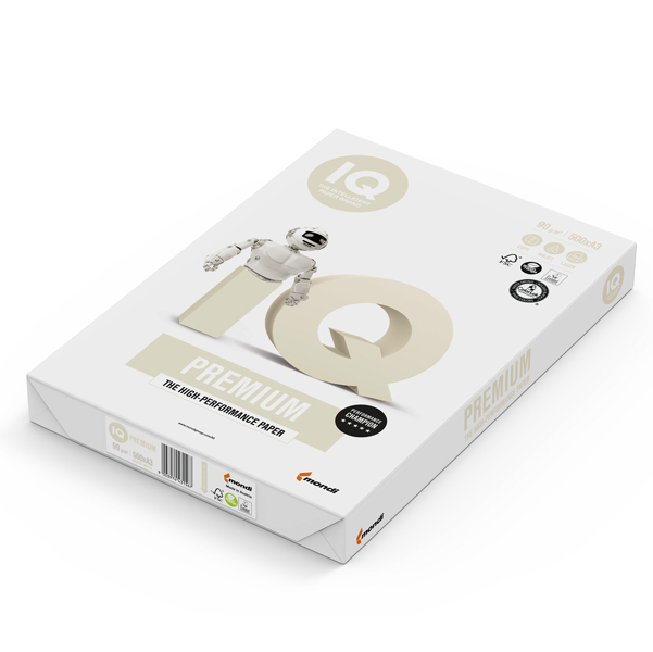  Carta IQ Premium - A3 - 90 gr - bianco - Mondi - conf. 500 fogli 