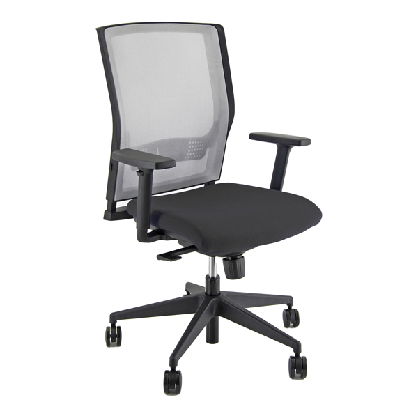  Poltrona semidirezionale X2 - con braccioli regolabili - nero/grigio - Unisit 