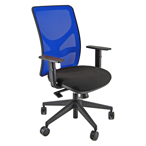  Seduta operativa Pentagon Y10 PNA - con braccioli regolabili - nero/blu - Unisit 