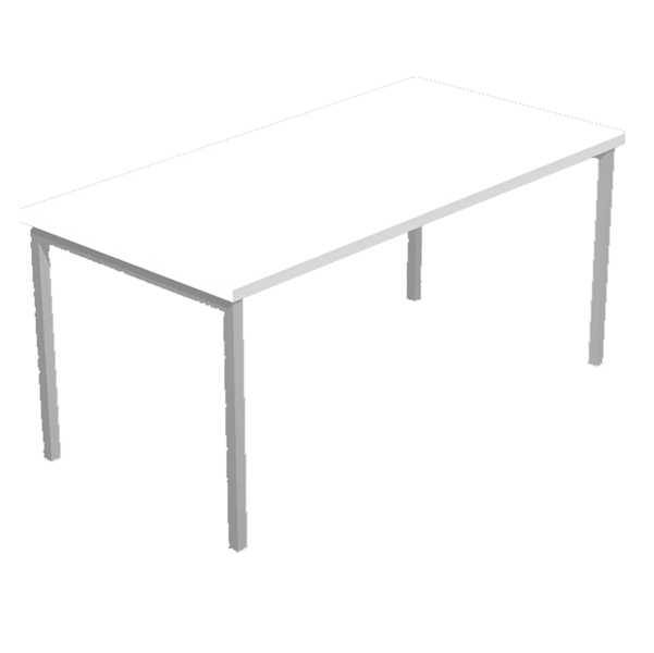  Scrivania Easy Plus - lineare - 140 x 80 x 72,5 cm - bianco 