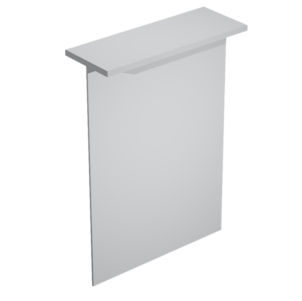  Sopralzo reception per scrivanie Easy - 80 x 30 x 115 cm - grigio 