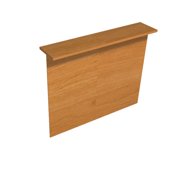  Sopralzo reception per scrivanie Easy - 140 x 30 x 115 cm - noce chiaro 