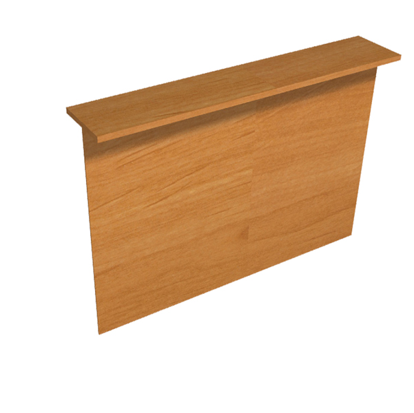  Sopralzo reception per scrivanie Easy - 160 x 30 x 115 cm - noce chiaro 