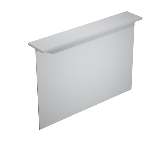  Sopralzo reception per scrivanie Easy - 160 x 30 x 115 cm - grigio 