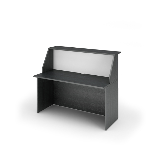  Modulo Prestige reception sopralzo/desktop - 140 x 76,1 x 117 cm - nero venato/bianco 