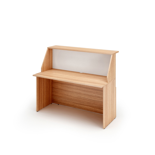  Modulo Prestige reception sopralzo/desktop - 140 x 76,1 x 117 cm - ciliegio arabis/bianco 