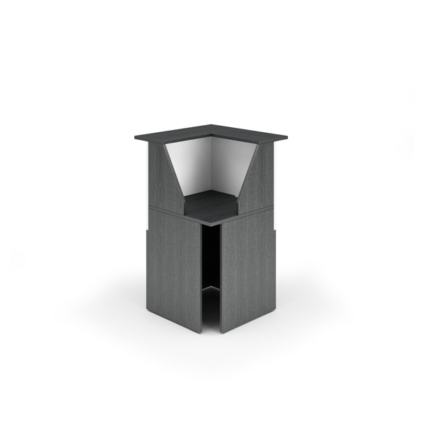  Modulo Prestige reception - 90 gradi - 76,1 x 76,1 x 117 cm - nero venato/bianco 