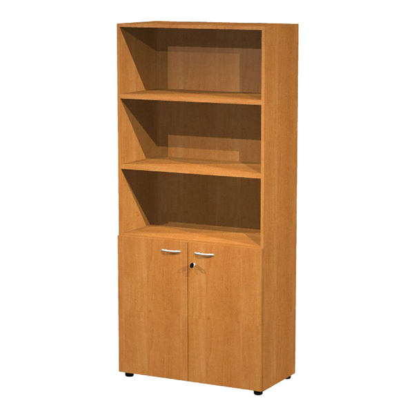  Armadio modulare - a 2 ante basse - 90 x 45,8 x 200 cm - noce chiaro 