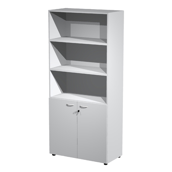  Armadio modulare - a 2 ante basse - 90 x 45,8 x 200 cm - grigio 