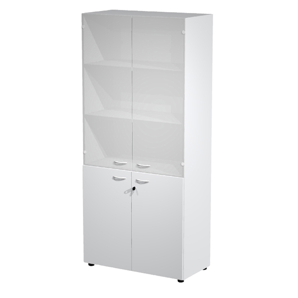  Armadio modulare - a 2+2 ante - 90 x 45,8 x 200 cm - grigio 