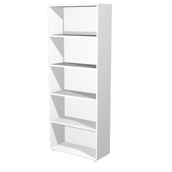  Libreria modulare alta - a giorno - 76 x 32 x 196 cm - bianco 