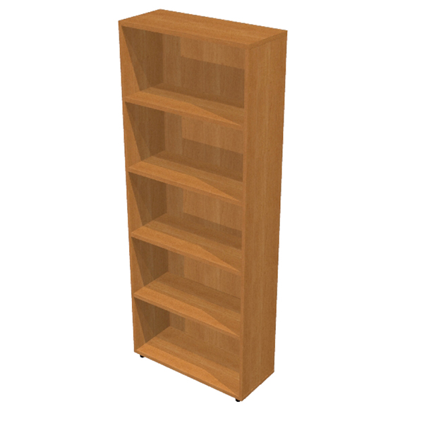  Libreria modulare alta - a giorno - 76 x 32 x 196 cm - noce chiaro 