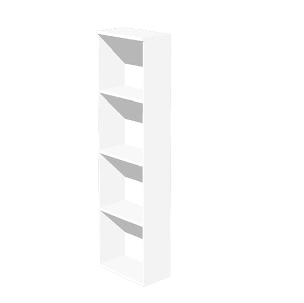  Libreria modulare alta - a giorno - 40 x 32 x 196 cm - bianco 