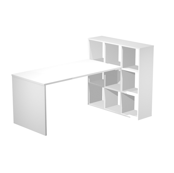  Postazione Home-Office - 9 caselle - 169 x 104 x 104 cm - bianco 