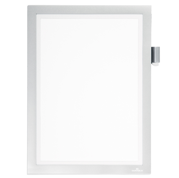  Cornice adesiva Duraframe Note - pannello magnetico - A4 (21 x 29,7 cm) - argento - Durable 