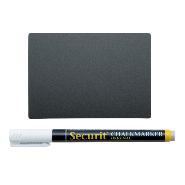  Targhette - 7,4 x 10,5 cm (A7) - nero - Securit - set 20 pezzi 