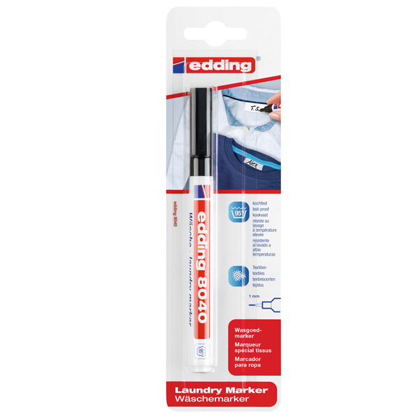  Marcatore permanente per tessuti 8040 - punta 1,0mm - nero - Edding 