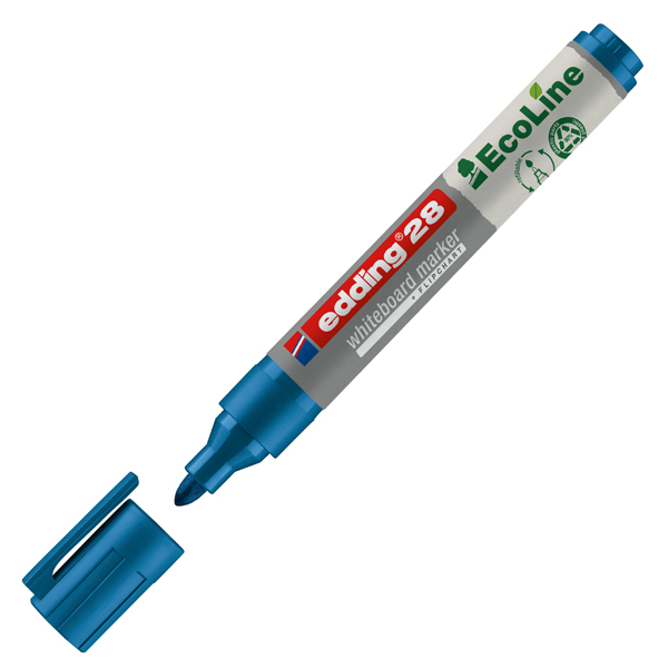  Marcatore per lavagne bianche 28 EcoLine - punta conica - da 1,5 a 3 mm - blu - Edding 