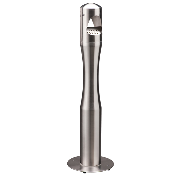  Posacenere da terra - a colonna - diametro 13 cm - H 108 cm - base 29 cm - inox silver - Medial 