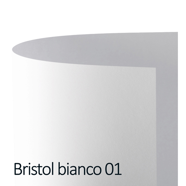  Cartoncino Bristol Color - 50 x 70 cm - 200 gr - bianco 01 - Favini - conf. 25 pezzi 