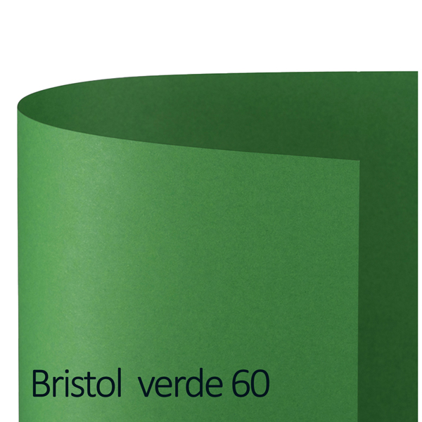  Cartoncino Bristol Color - 50 x 70 cm - 200 gr - verde 60 - Favini - conf. 25 pezzi 