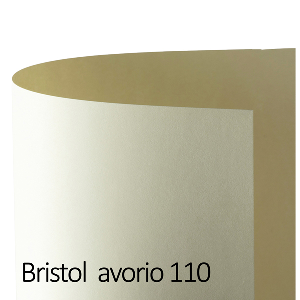  Cartoncino Bristol Color - 50 x 70 cm - 200 gr - avorio 110 - Favini - conf. 25 pezzi 