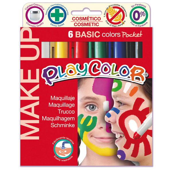  Tempera solida Make Up - cosmetica - Instant - astuccio 6 colori brillanti 