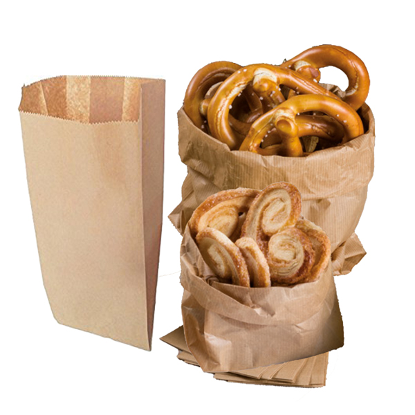  Sacchetti - carta kraft - 8x16 cm - soffietti laterali 2,5 cm - 45 gr - avana - Rex Sadoch - conf. 100 pezzi 